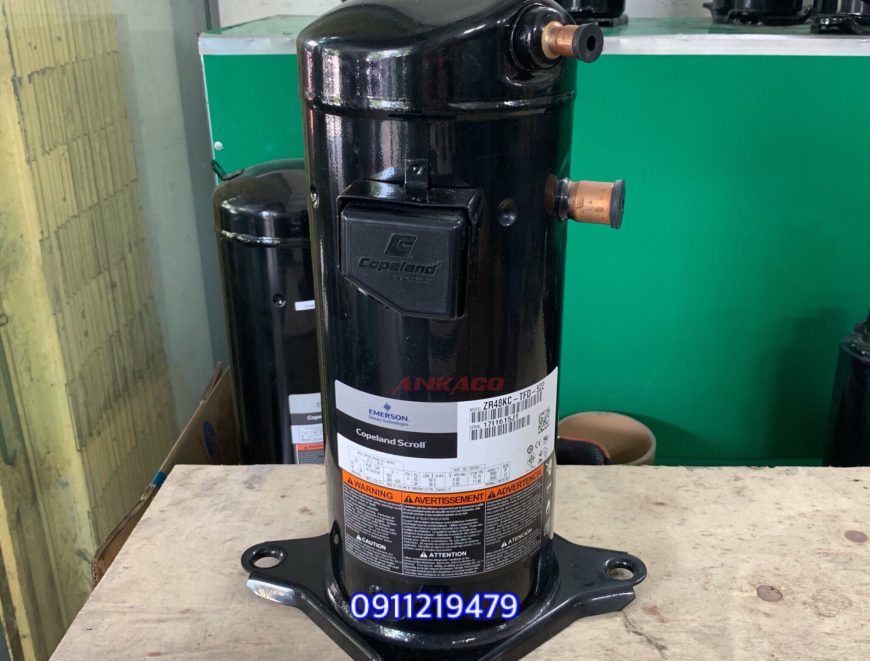 0911.219.479, Thay mới máy nén lạnh Copeland 4hp ZR48KC-TFD-558