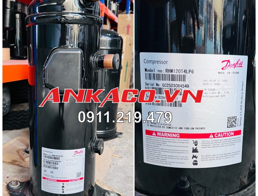 Cung cấp, lắp đặt lốc Danfoss 10HP R22 model RHM120T4LP6 liên hệ 0947459479