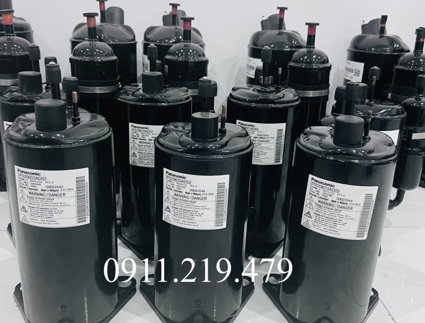 0911.219.479, lắp đặt (block) máy nén lạnh Panasonic 1.25 hp 2PS206D3AD02