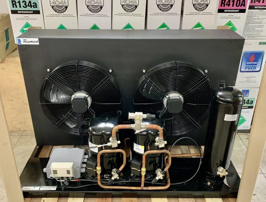 0947.459.479 lắp đặt cụm máy nén TECUMSEH TAG4561ZHREP 5 HP  R404A
