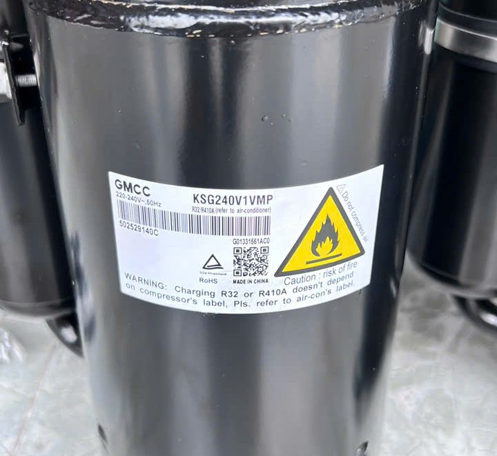Cung cấp máy nén GMCC công suất 2.5HP gas R32/R410 model KSG240V1VMP 