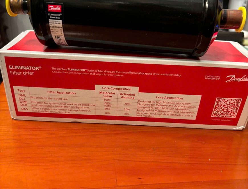 Phin lọc danfoss DML305 phi 16mm đầu hàn đầu rắc co