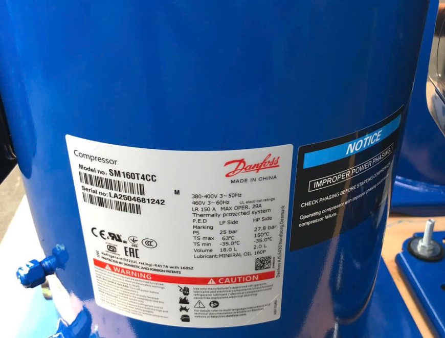 0911.219.479 cung cấp block máy nén lạnh Danfoss 13HP SM160T4CC